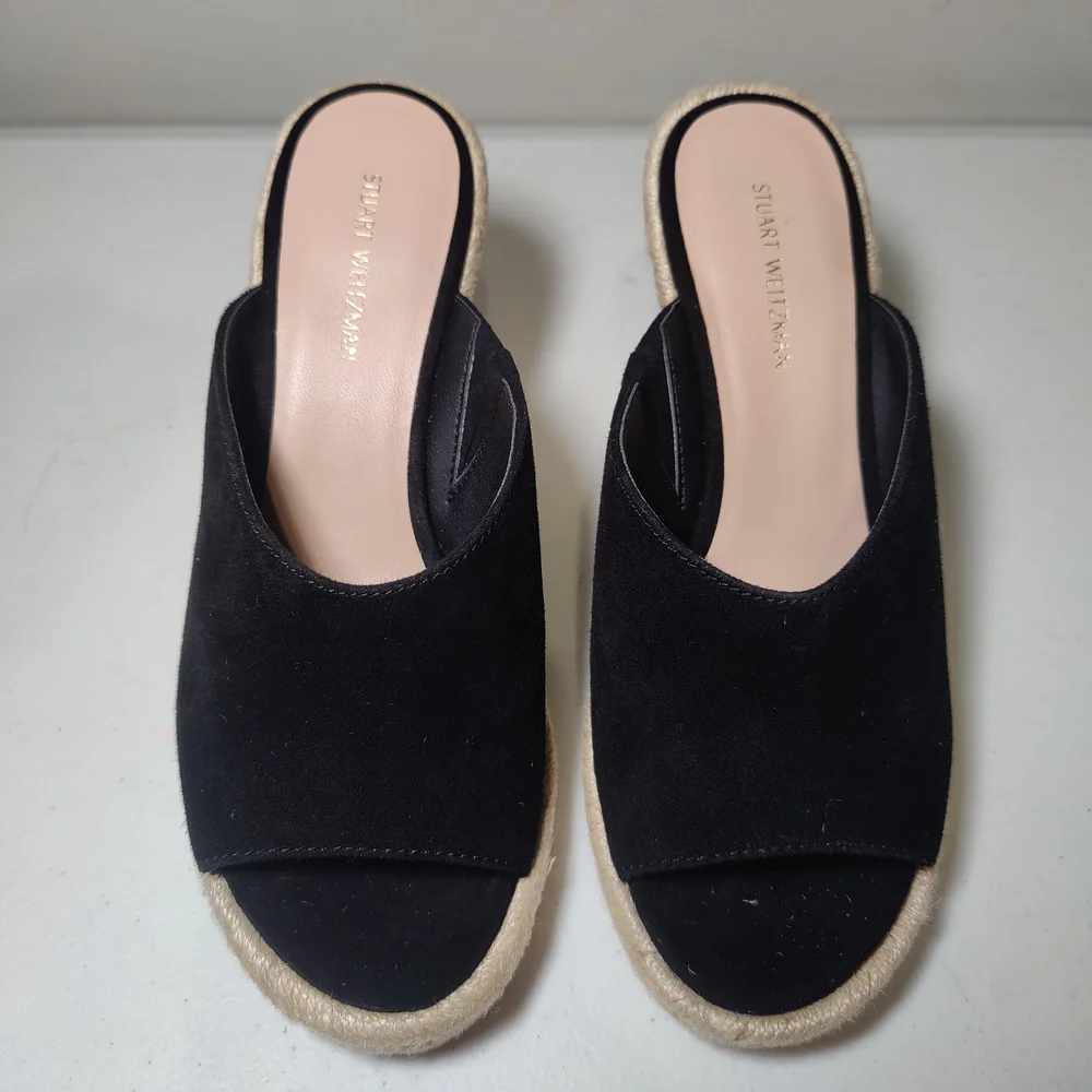 Stuart Weitzman Black Wedges - Picture 3 of 9